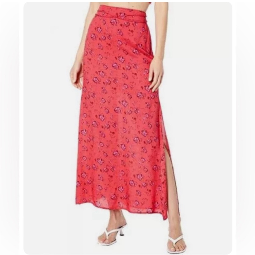 Free People Pink Floral Skirt